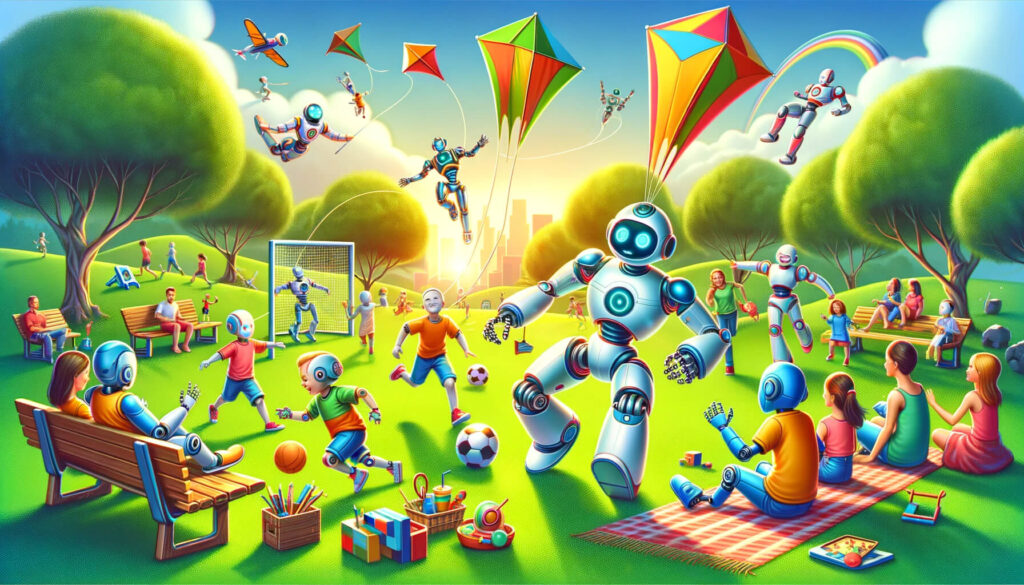 Roboter in der Freizeit und beim Spielen