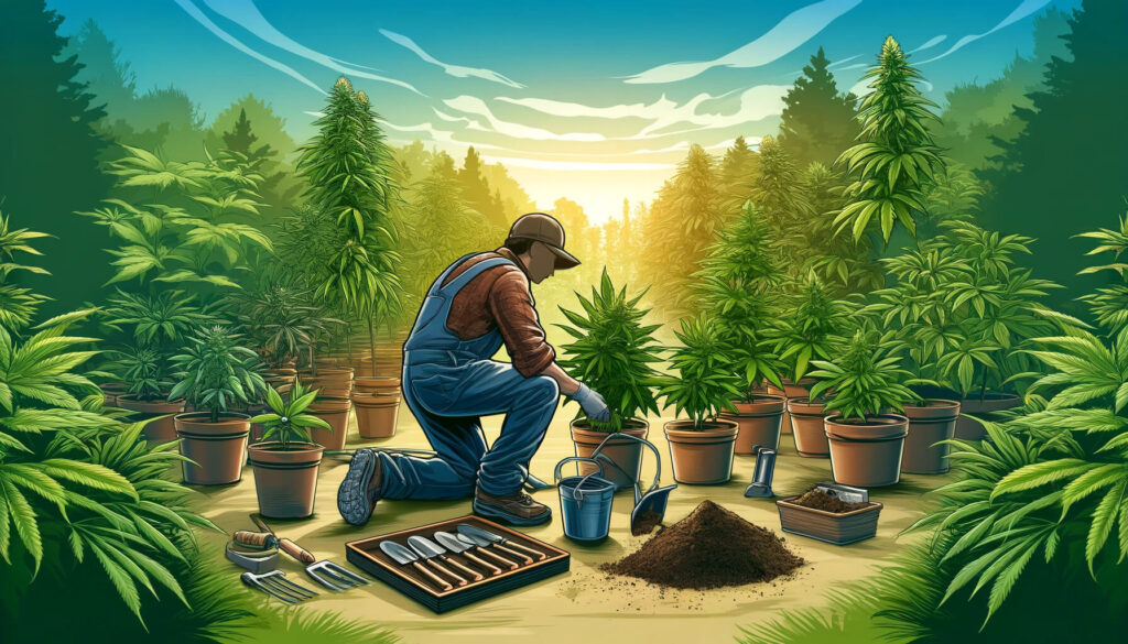 Vorbereitung zum Cannabisanbau