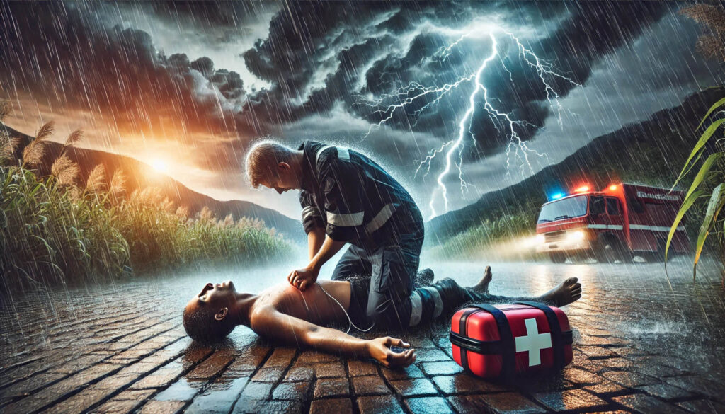 Was tun bei einem Blitzschlag?