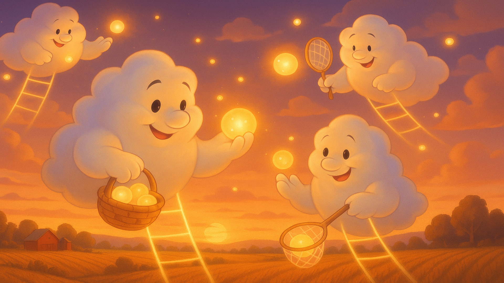 Die Wolken ernten Licht