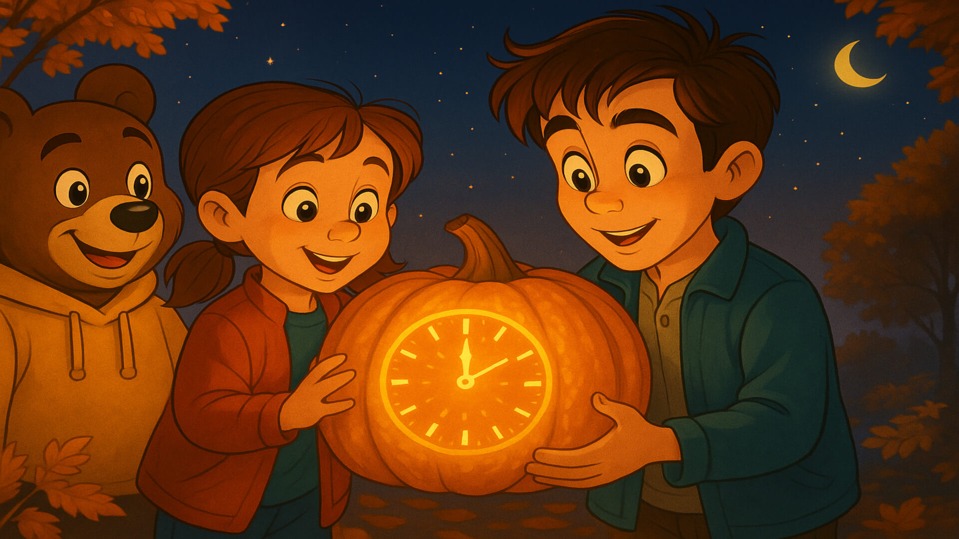 Der leuchtende Kürbis der Zeit